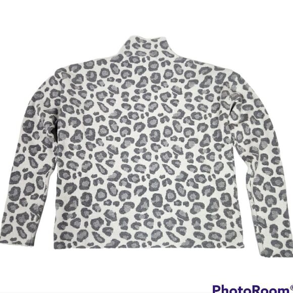 Tahari Snow Leopard Mock Neck Sweater - Picture 1 of 7